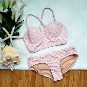 Albion Fit bikini bottom checkered pink sz S